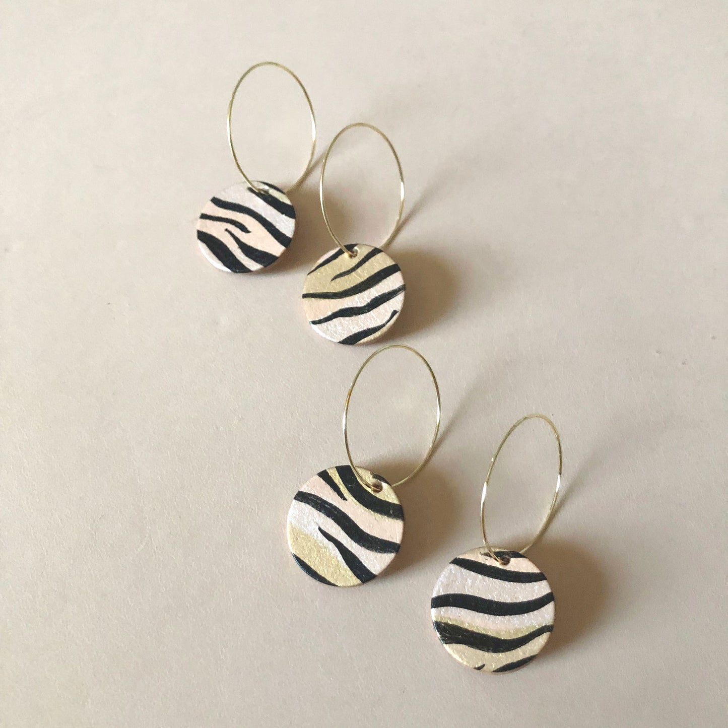 Tiger patterned hoops