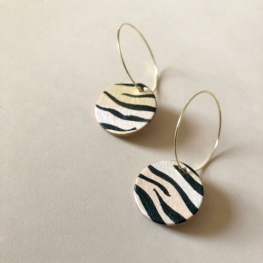 Tiger patterned hoops