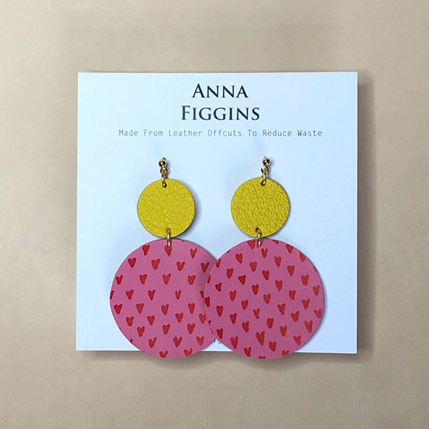 Heart Pattern Circle Drop Earrings
