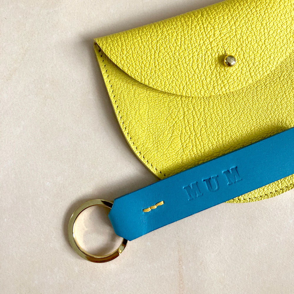 Personalised leather keyring