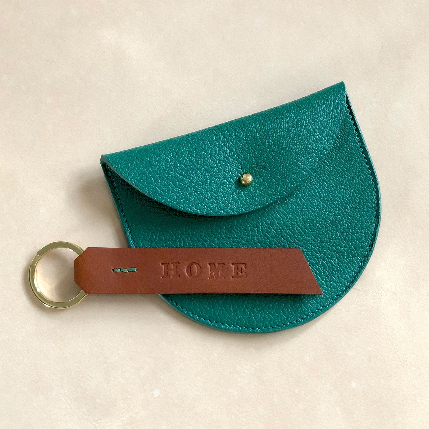 Personalised leather keyring