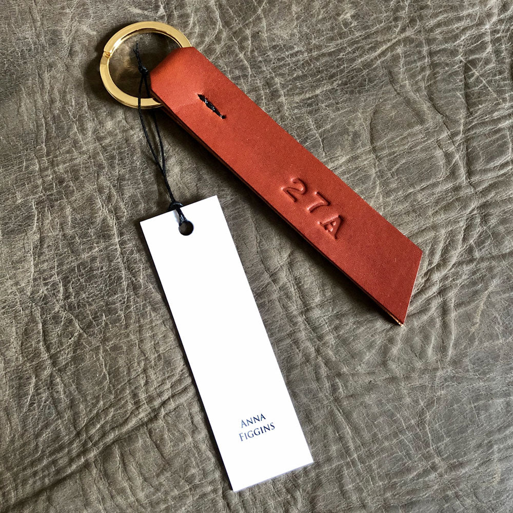 Personalised leather keyring