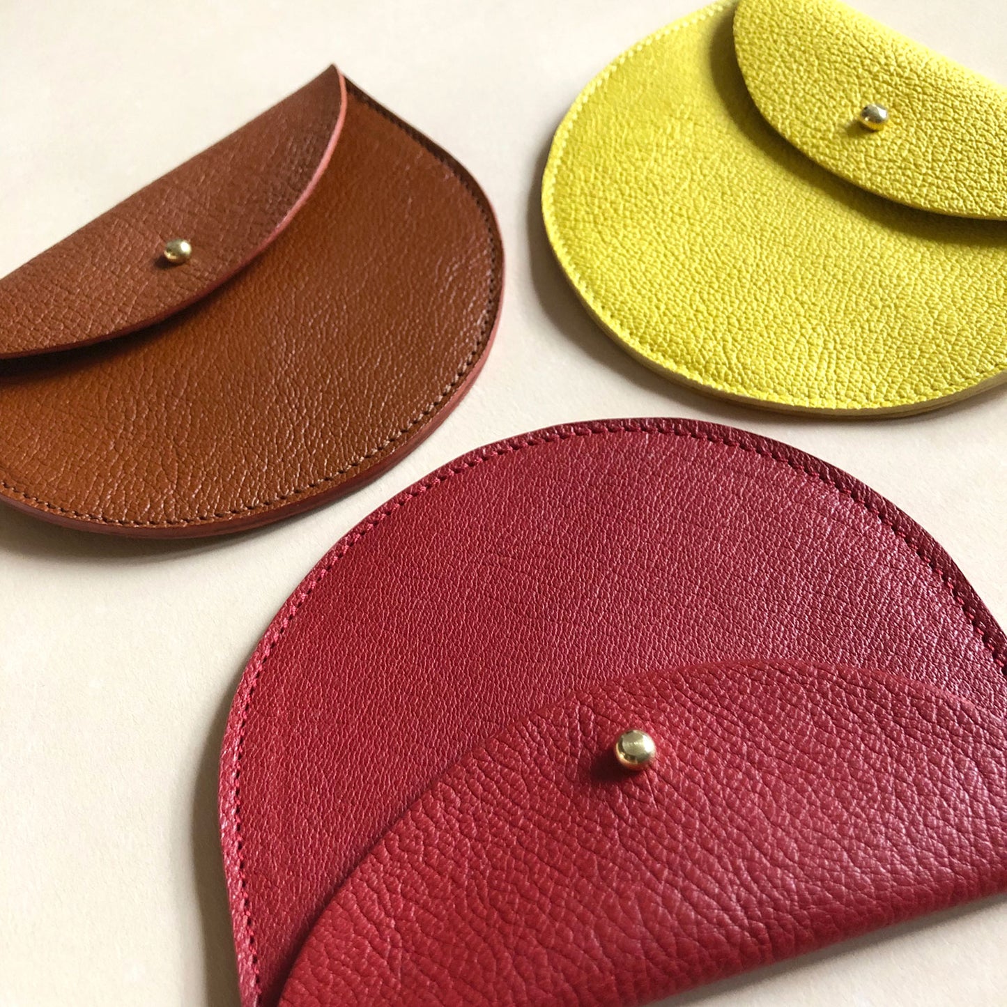 Handmade leather purse - Red