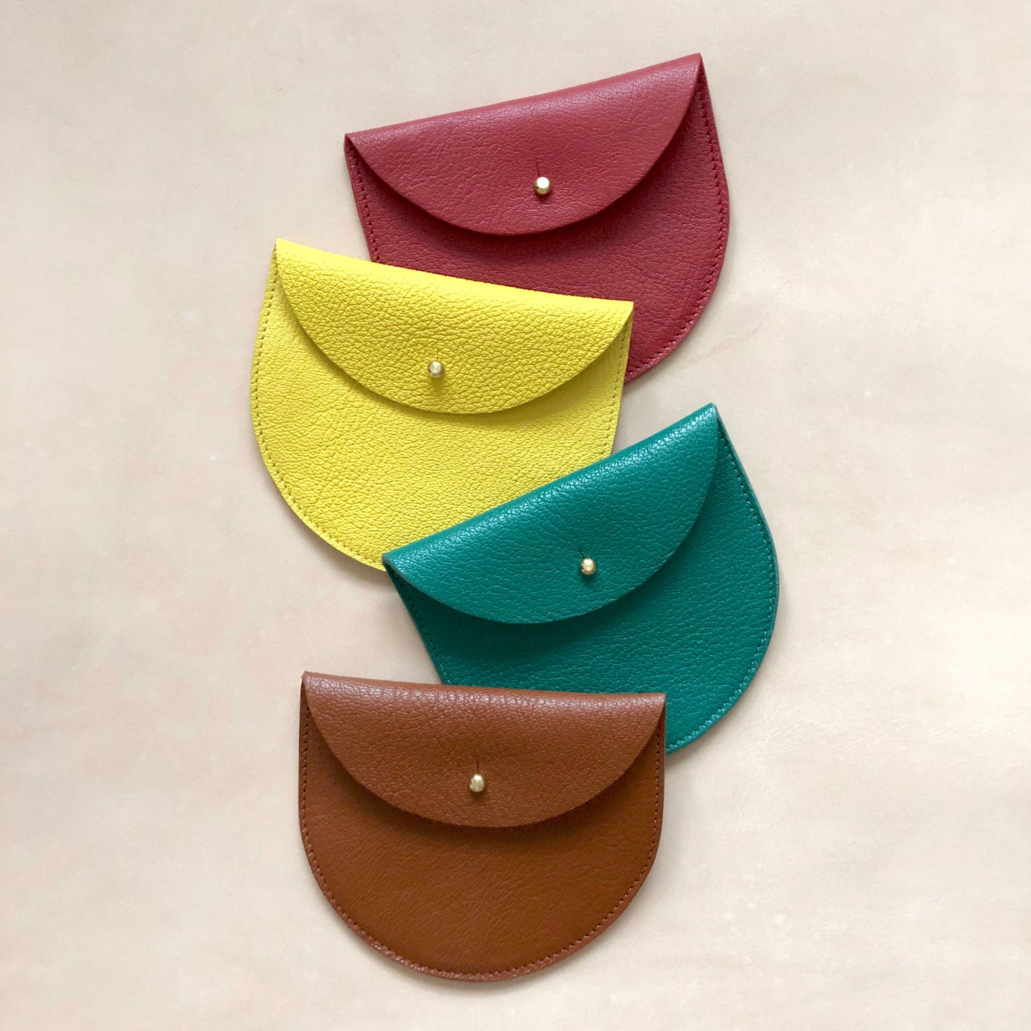 Handmade leather purse - Green