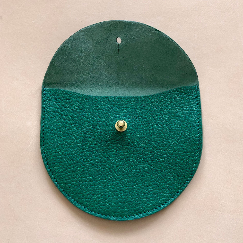 Handmade leather purse - Green