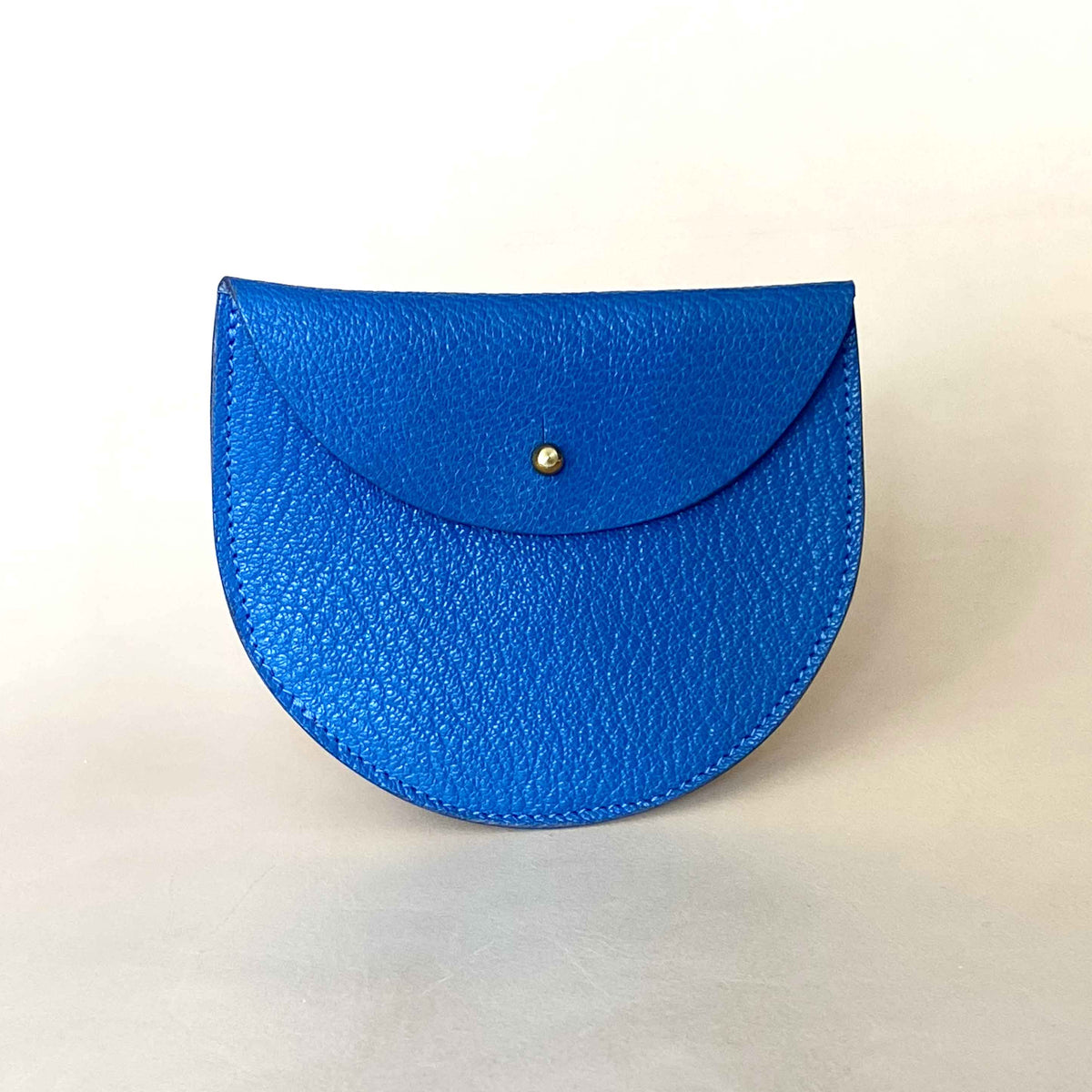 SECOND - Blue leather card and coin purse
