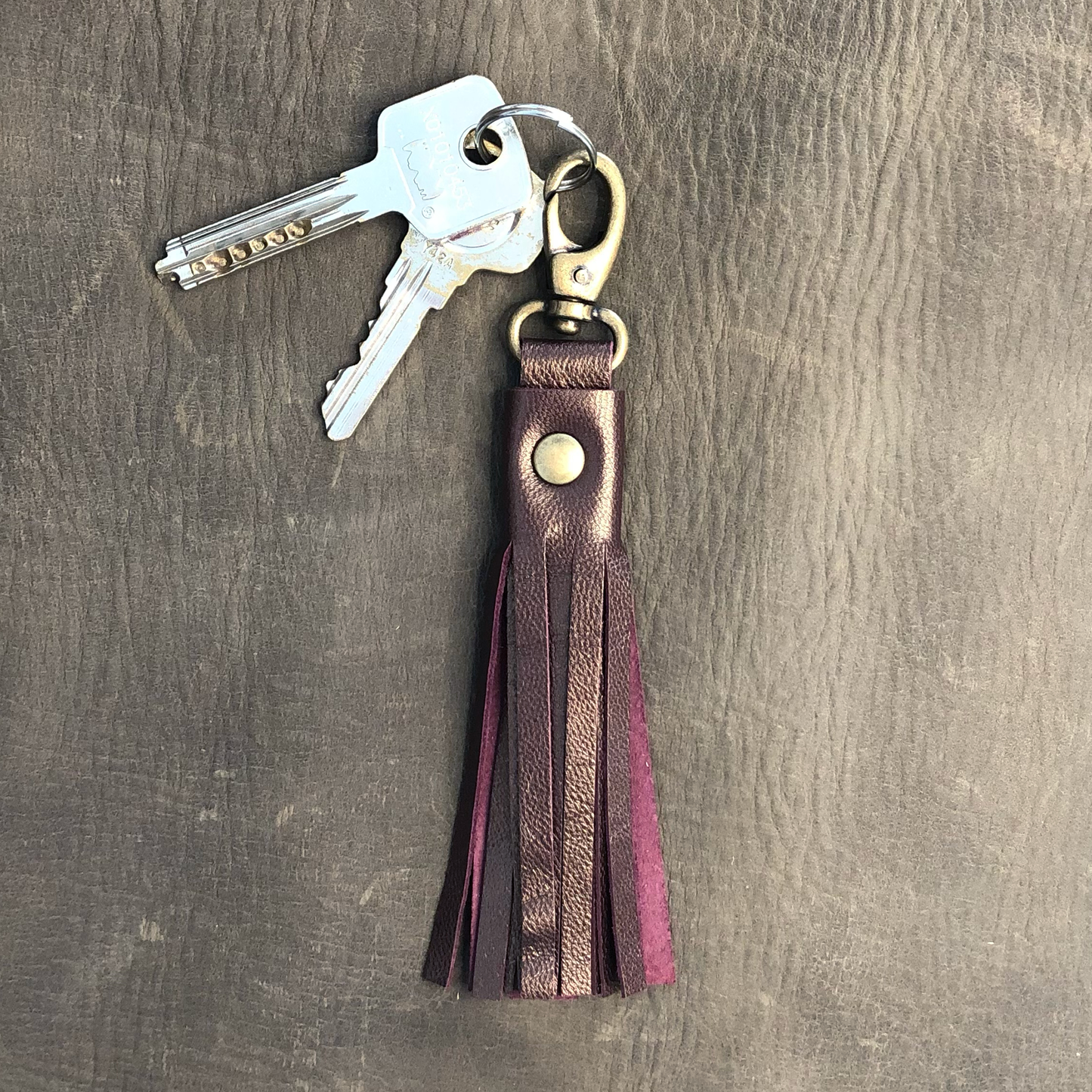 Leather Tassel Bag Charm