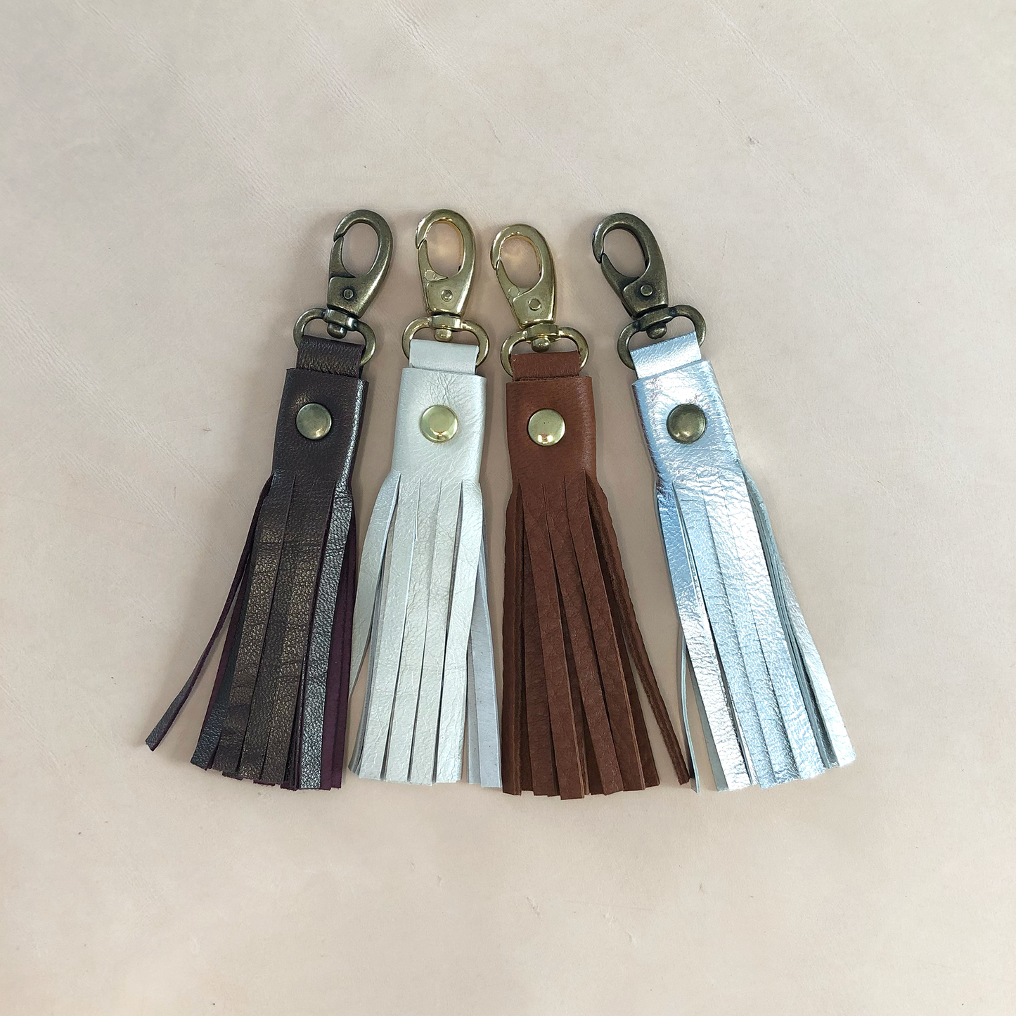 Leather Tassel Bag Charm