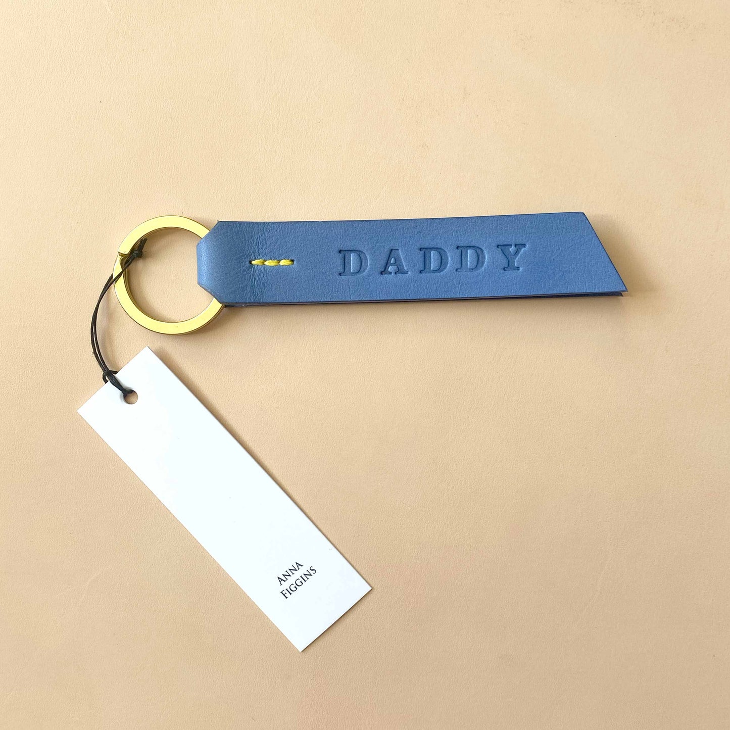 Personalised leather keyring