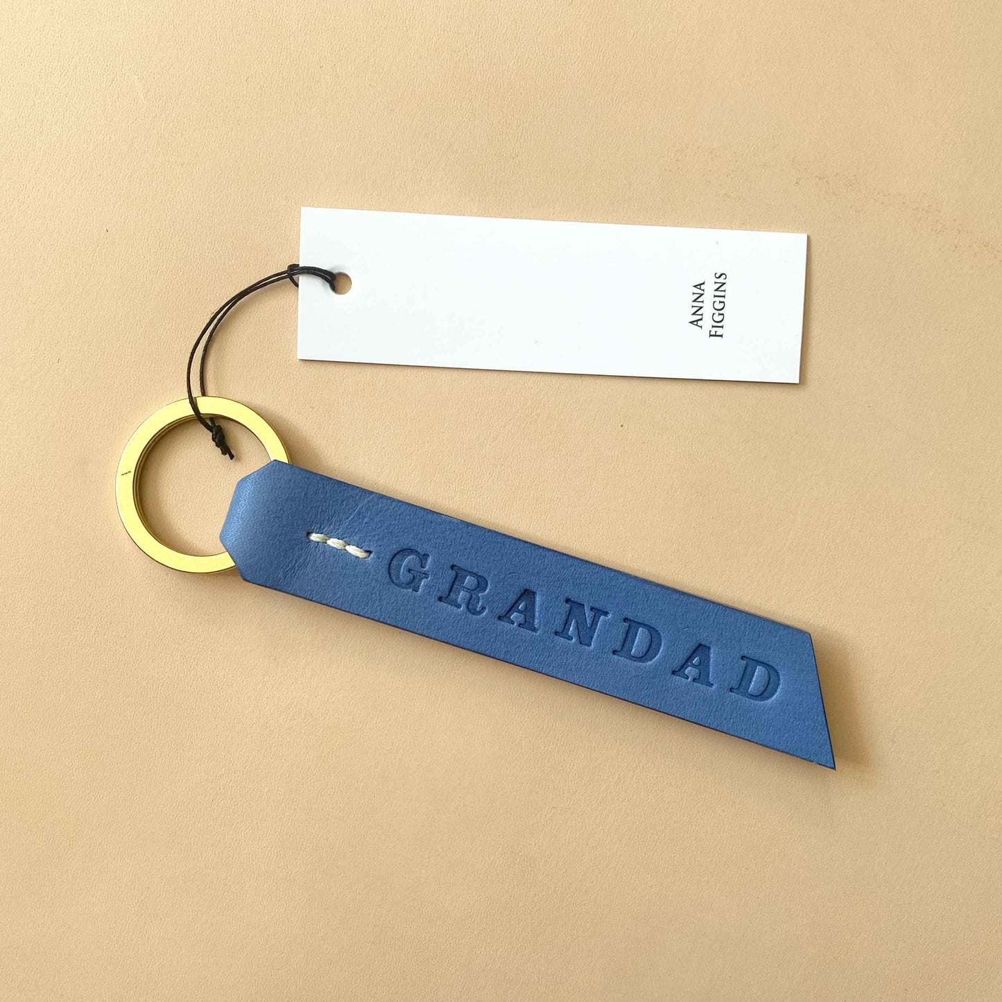 Personalised leather keyring