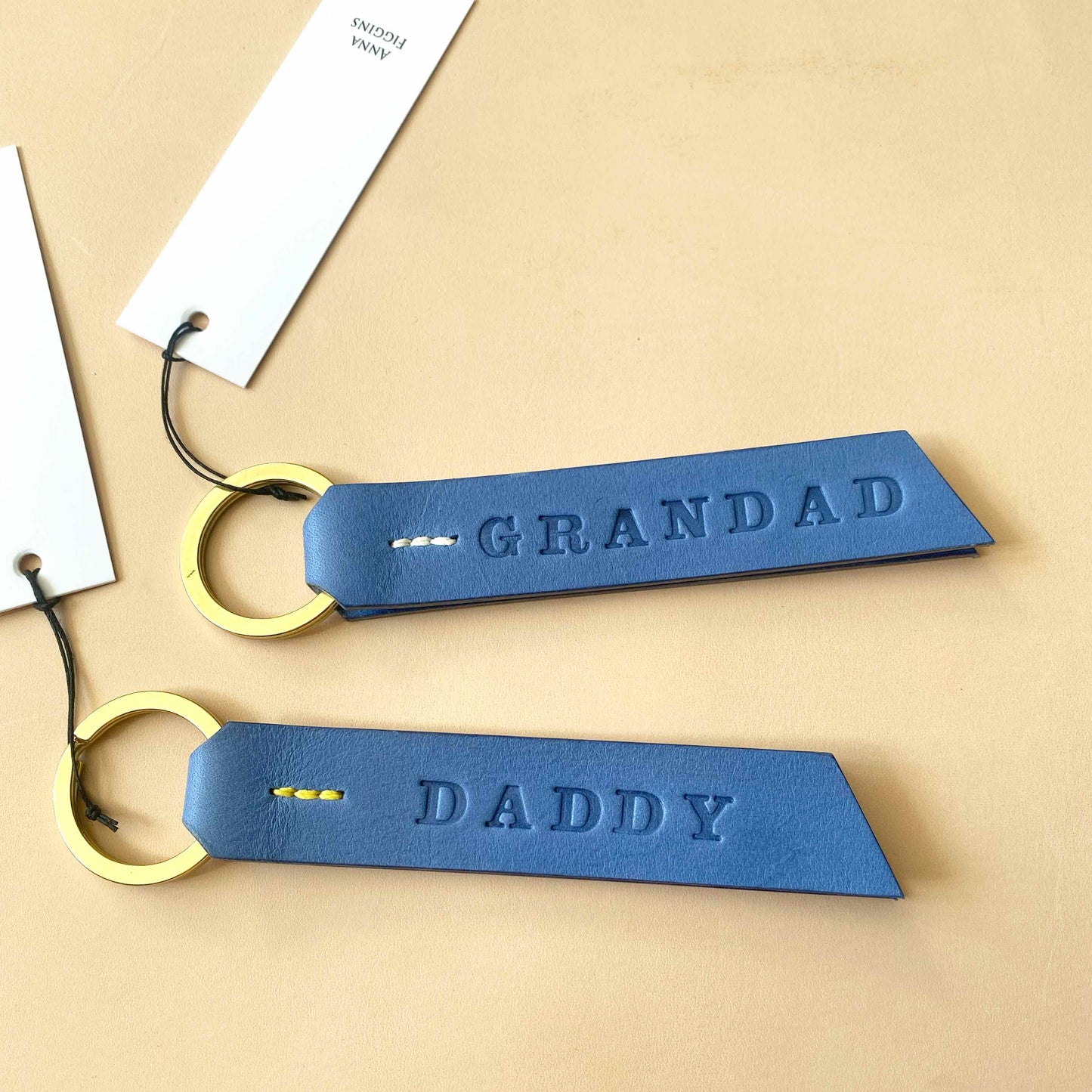 Personalised leather keyring