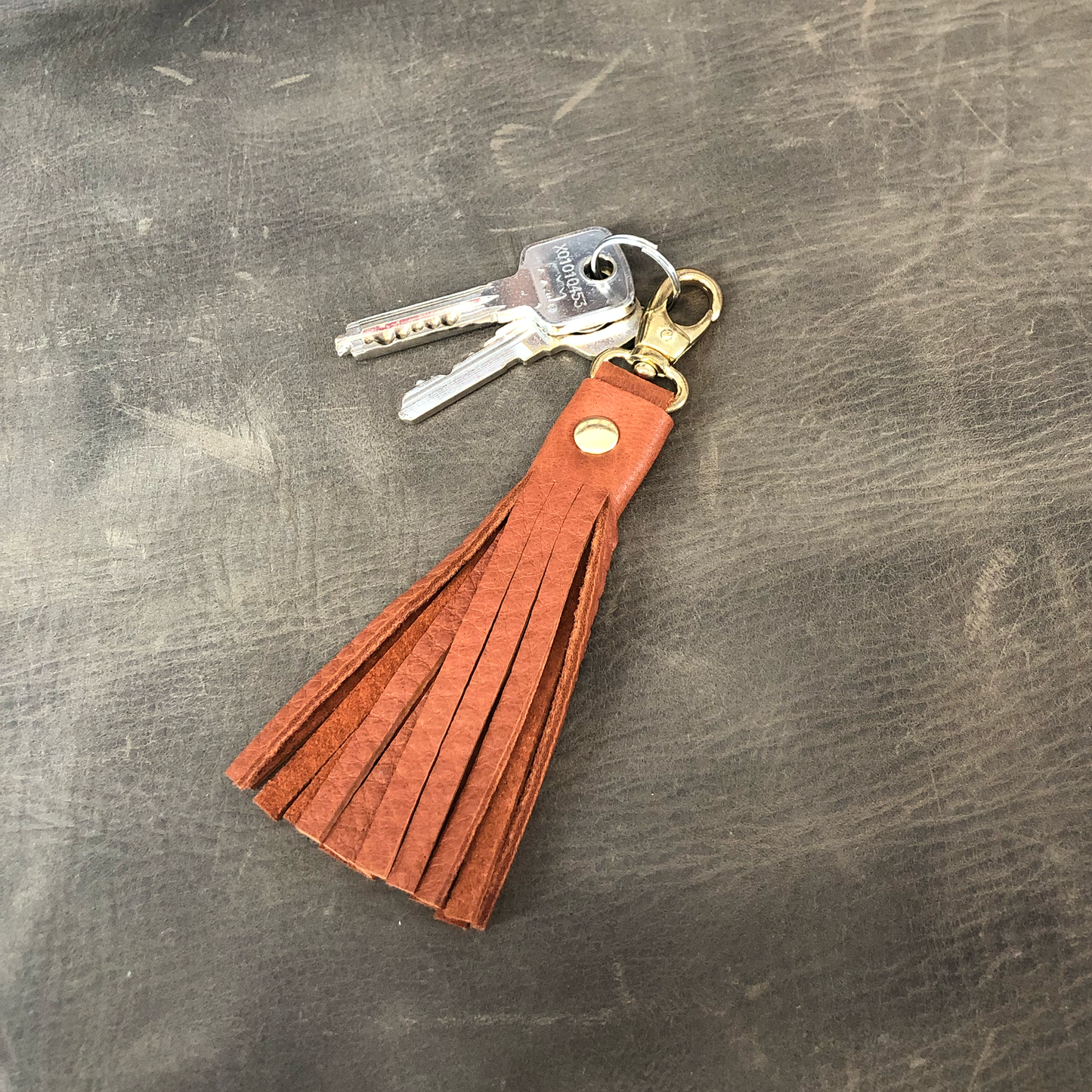 Leather Tassel Bag Charm