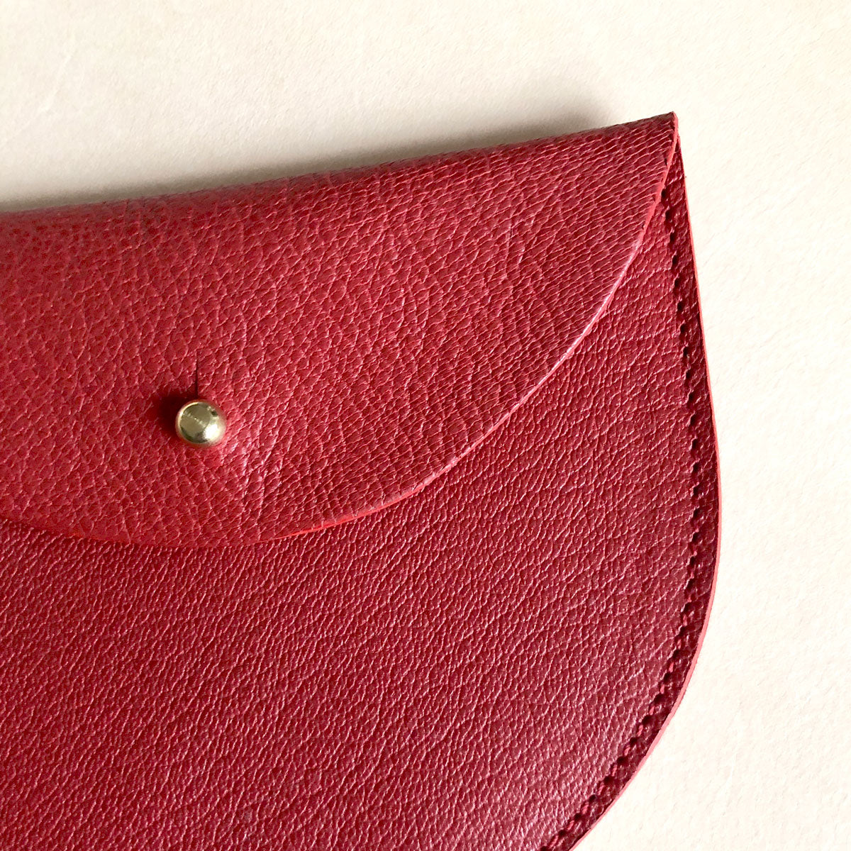 Handmade leather purse - Red