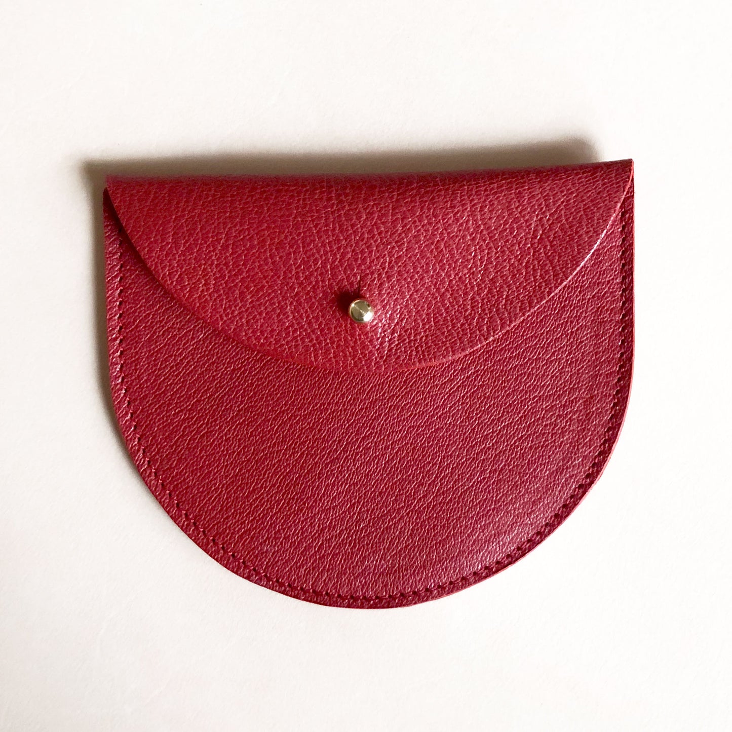 Handmade leather purse - Red